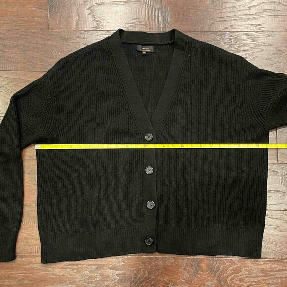 Quince Mongolian Cashmere Fisherman Boxy Cropped Cardigan Sweater - Picture 6 of 8
